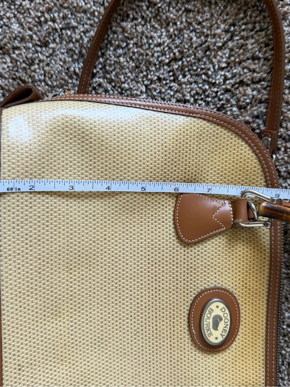 DOONEY & BOURKE Vintage Handbag Shoulder bag with Bamboo Handles - Picture 14 of 14